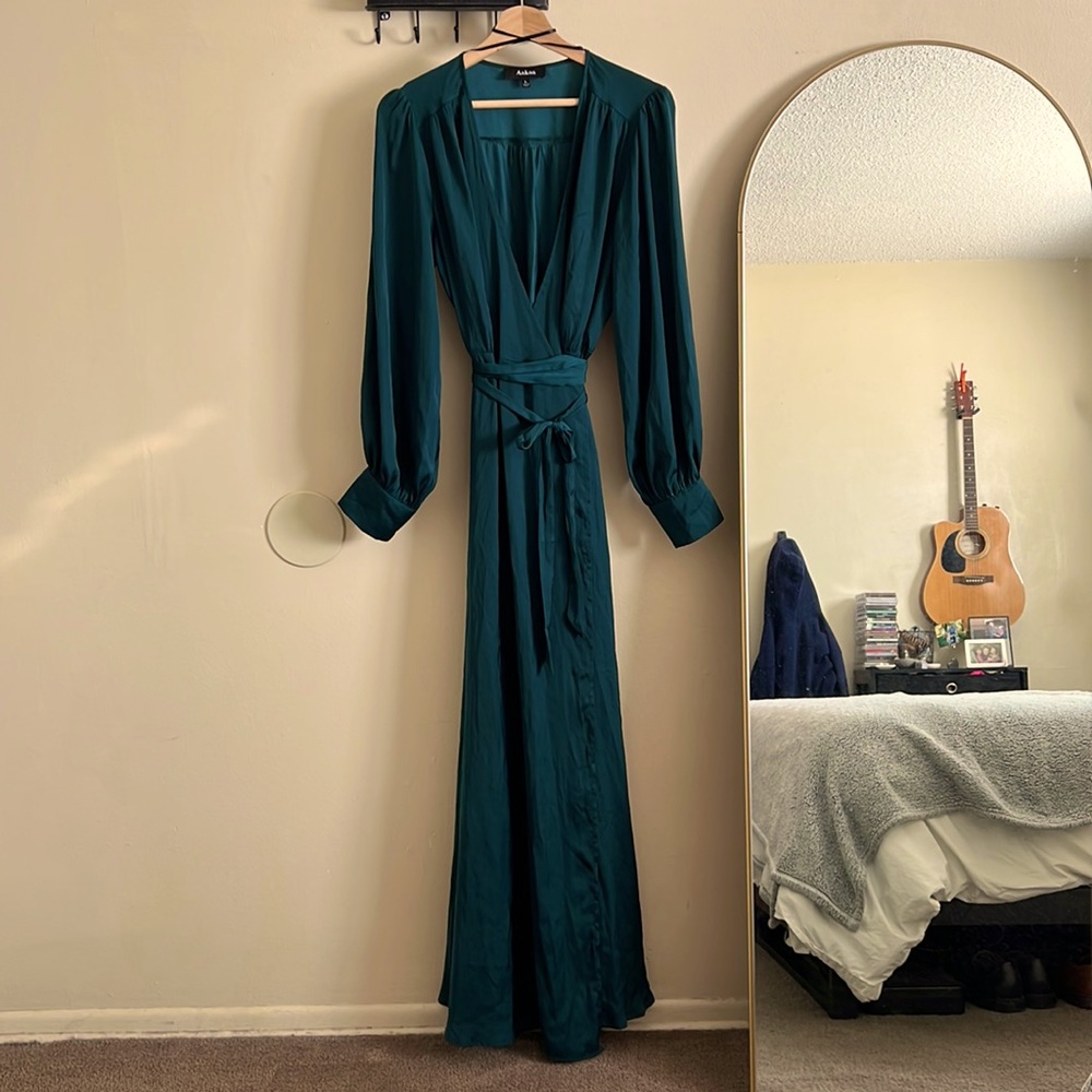 Baltic Born Jenna Long Sleeve Maxi Dress Green